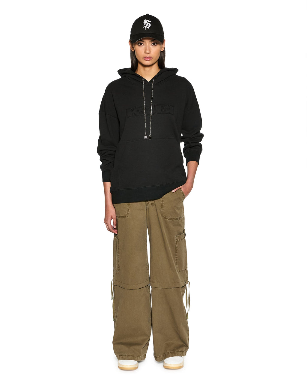 Womens Unchained Oh G Hoodie Black Oversized Fleece - Black