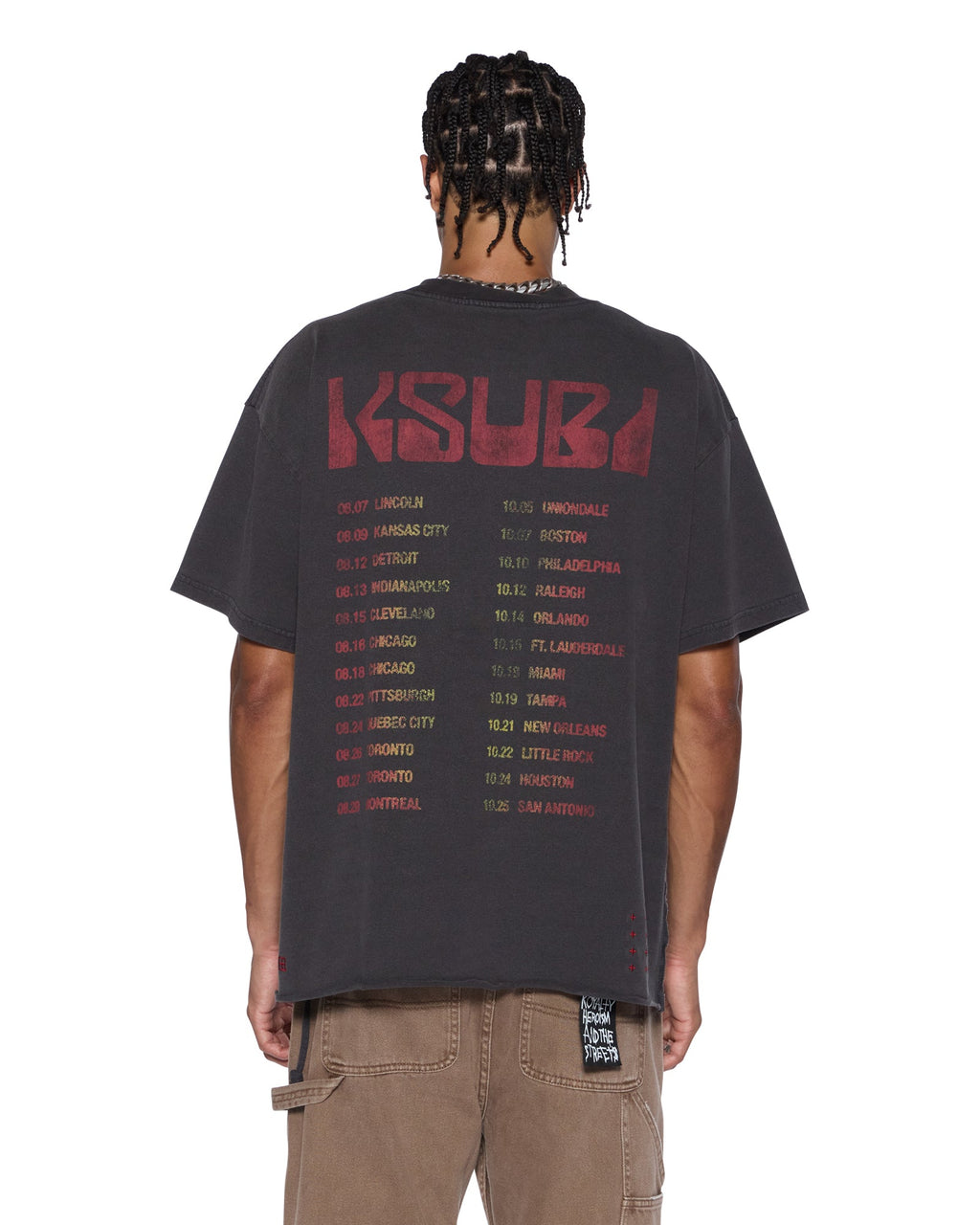 Mens Venom Ekcess Ss Tee Faded Black Oversized Tees - Black