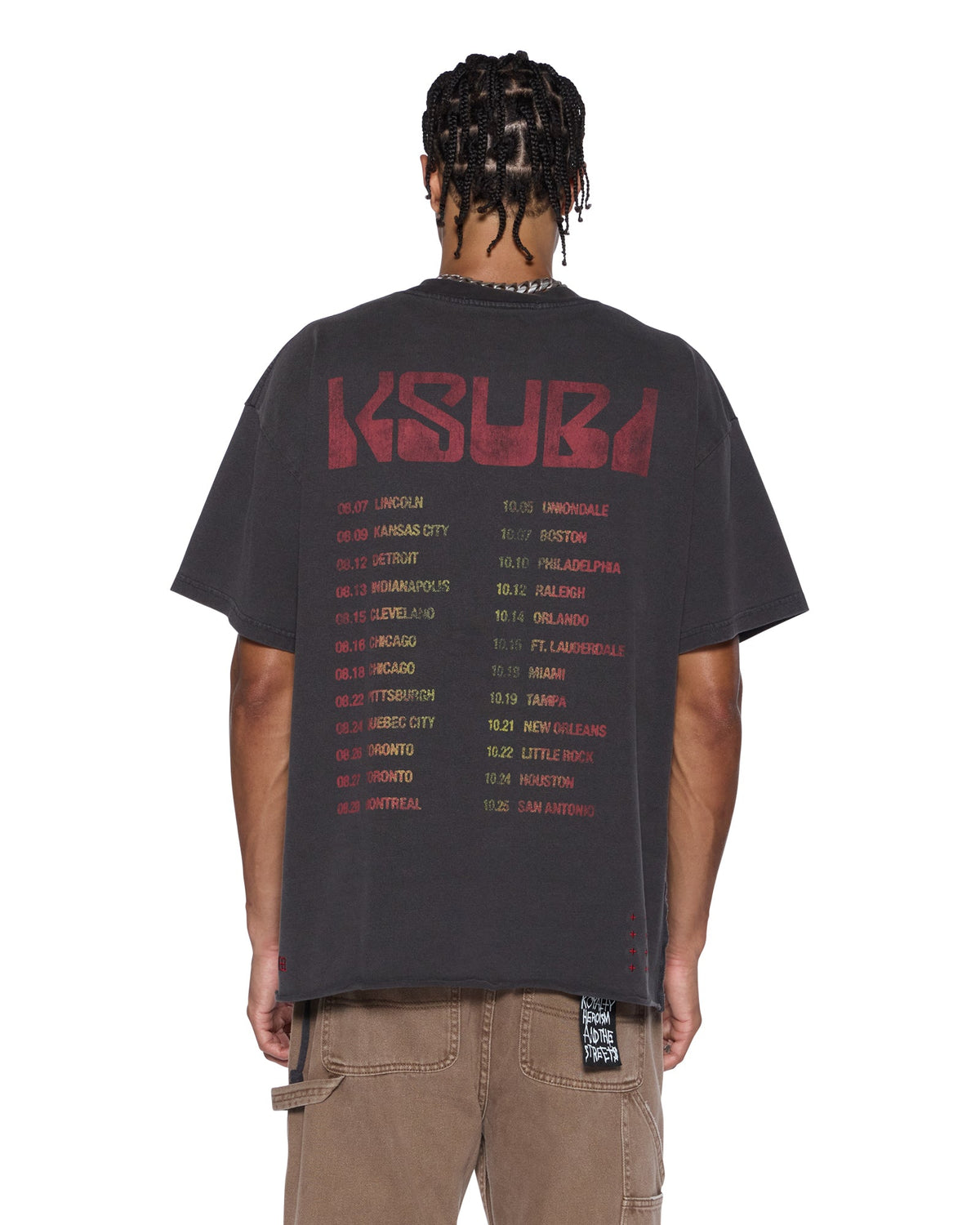 Mens Venom Ekcess Ss Tee Faded Black Oversized Tees - Black