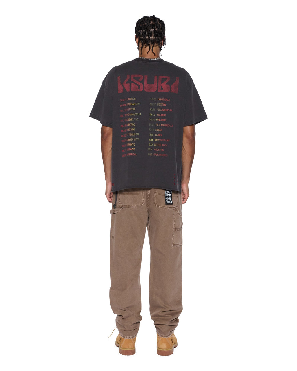 Mens Venom Ekcess Ss Tee Faded Black Oversized Tees - Black