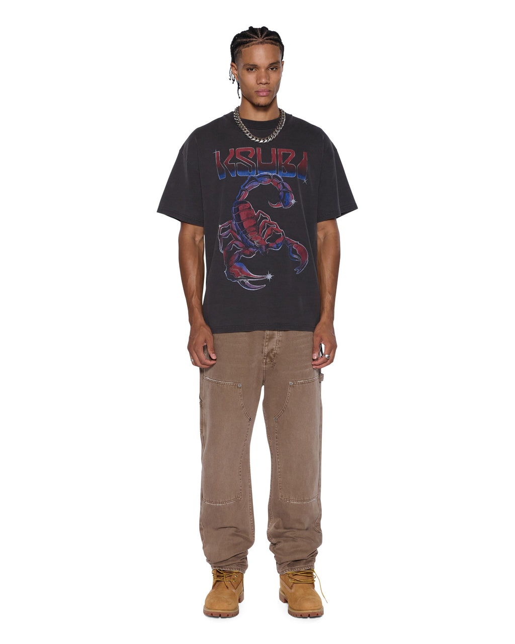 Mens Venom Ekcess Ss Tee Faded Black Oversized Tees - Black