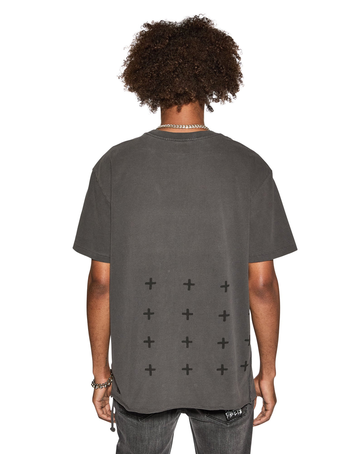 Mens Vandals Biggie Ss Tee Faded Black Oversized Tees - Black