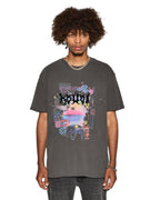Mens Vandals Biggie Ss Tee Faded Black Oversized Tees - Black