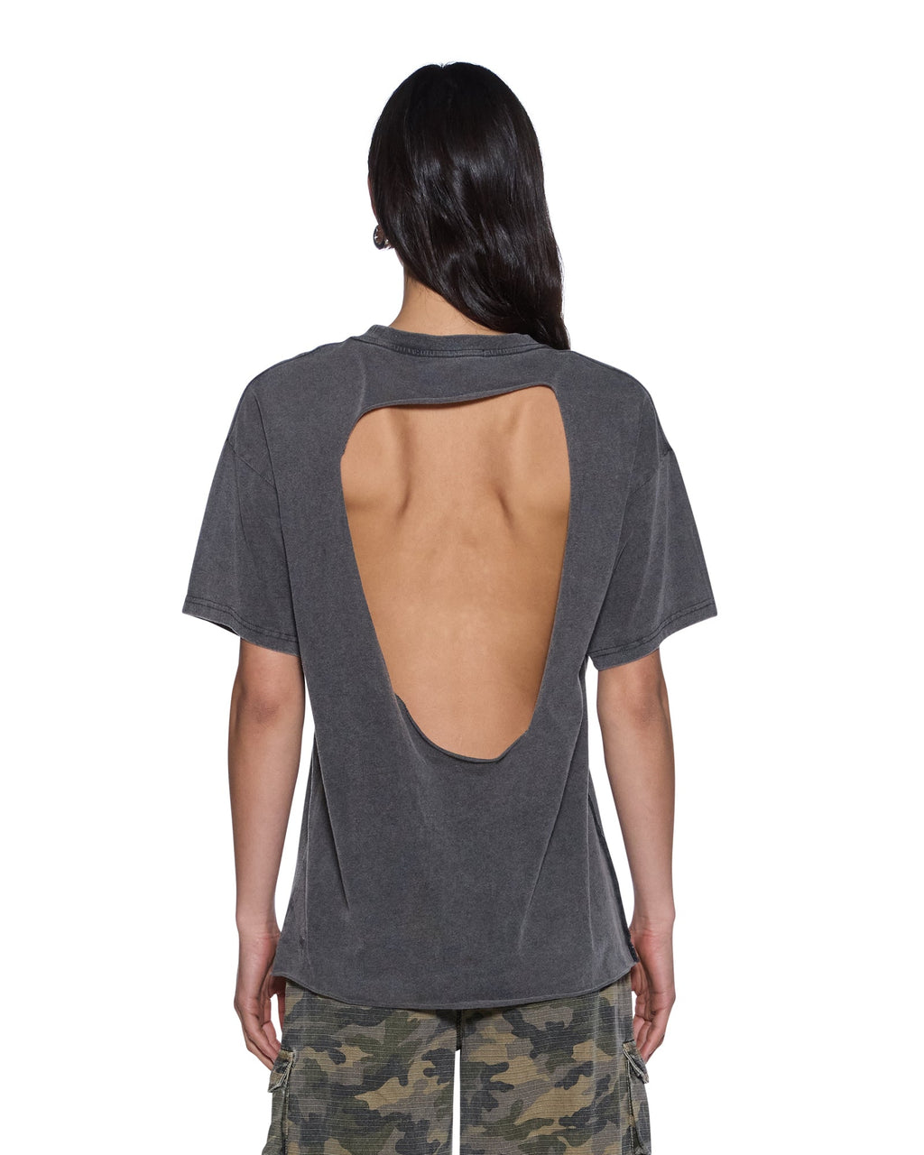 Womens Tbs Bleach Oh G Ss Tee Smoke Regular Tees - Grey