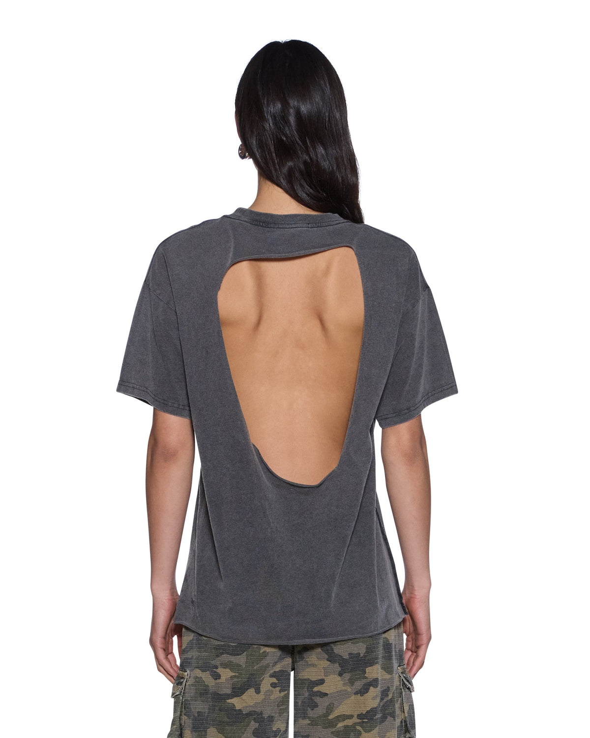 Womens Tbs Bleach Oh G Ss Tee Smoke Regular Tees - Grey