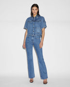 Womens Cargo Ss Shirt Heritage Boxy Shirts - Denim