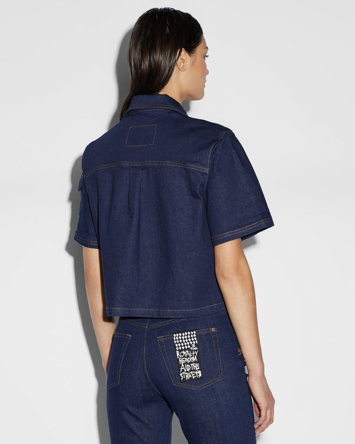 Womens Cargo Ss Shirt Legacy Boxy Shirts - Denim