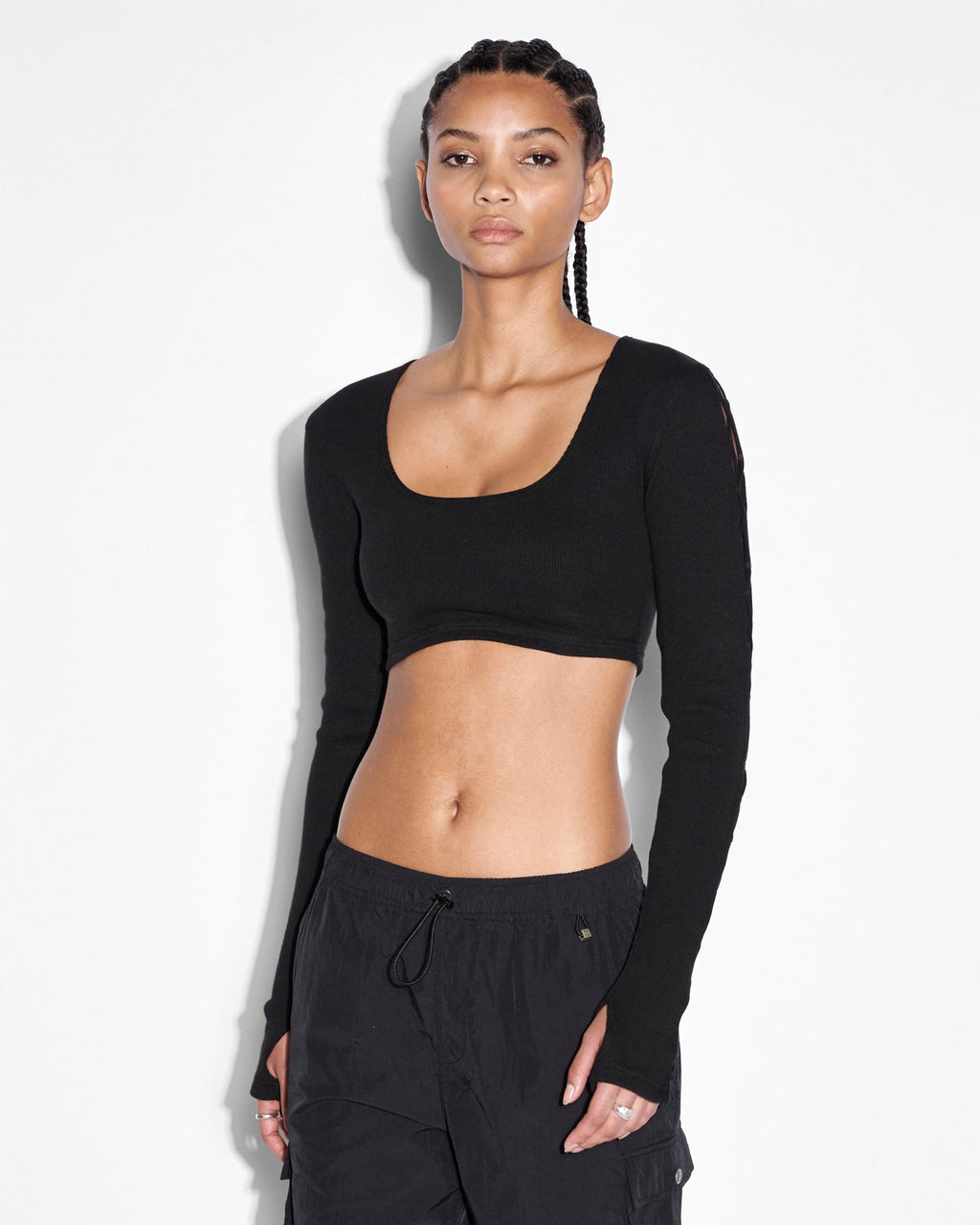 Womens Fantasy Top Black Fitted Fashion Tops - Black