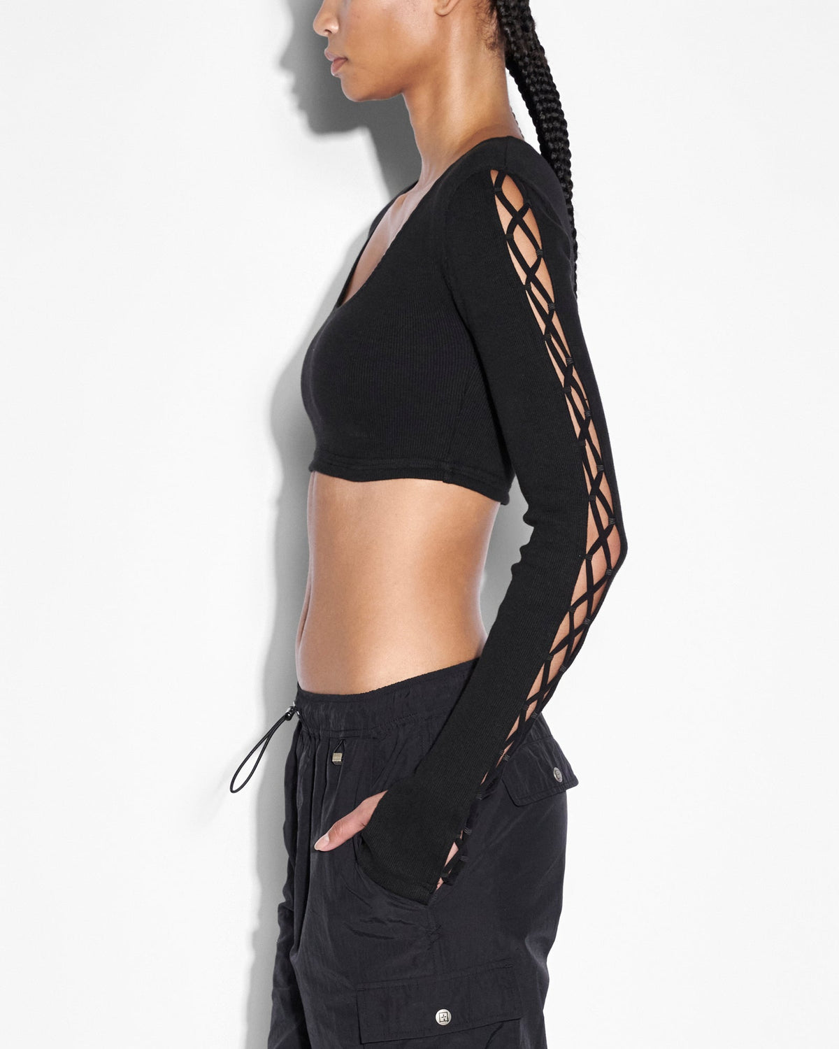 Womens Fantasy Top Black Fitted Fashion Tops - Black