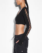 Womens Fantasy Top Black Fitted Fashion Tops - Black