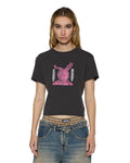 FUNNY BUNNY SHRUNKEN SS TEE WASHED BLACK