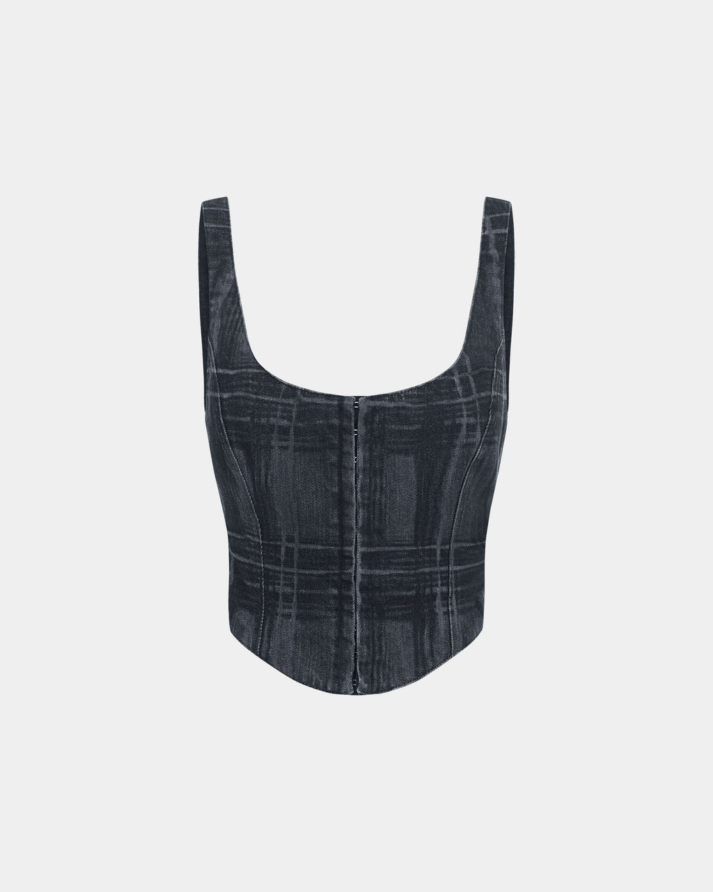 Womens Gigi Bustier Skool Fitted Fashion Tops - Denim