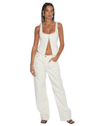 Womens Low Rider Prophetik Baggy Denim Jeans - White