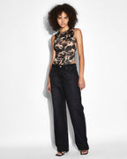 Womens Low Rider Twilight Relaxed Denim Jeans - Black
