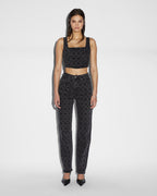 Womens Playback Iconic Eteched Straight Denim Jeans - Black
