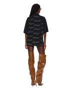 Womens Mowalola Doberman Jersey Black Slim Fashion Tops - Black