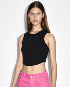 Womens Syndicate Tank Black Fitted Fashion Tops - Black