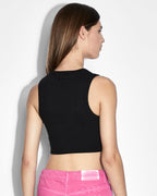 Womens Syndicate Tank Black Fitted Fashion Tops - Black