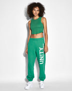 Womens Syndicate Tank Jade Fitted Fashion Tops - Green