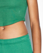 Womens Syndicate Tank Jade Fitted Fashion Tops - Green