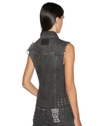 Womens Spark Vest Lovestruck Fitted Fashion Tops - Black