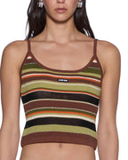 Womens Tamrin Knitted Tank Multi Slim Fashion Tops - Multi Colour