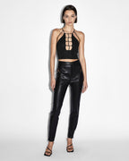 Womens Klub Pant Kut Out Black Skinny Pants - Black
