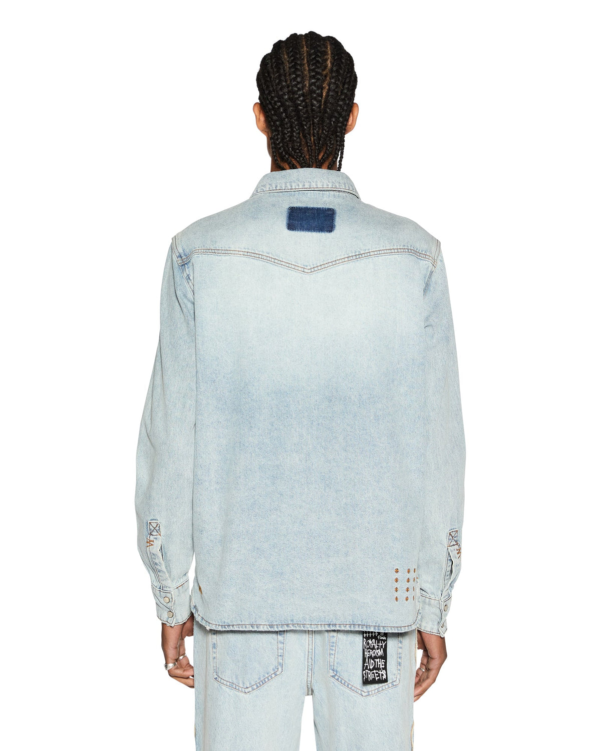 Mens Whiplash Ls Shirt Paragon Regular Shirts - Denim