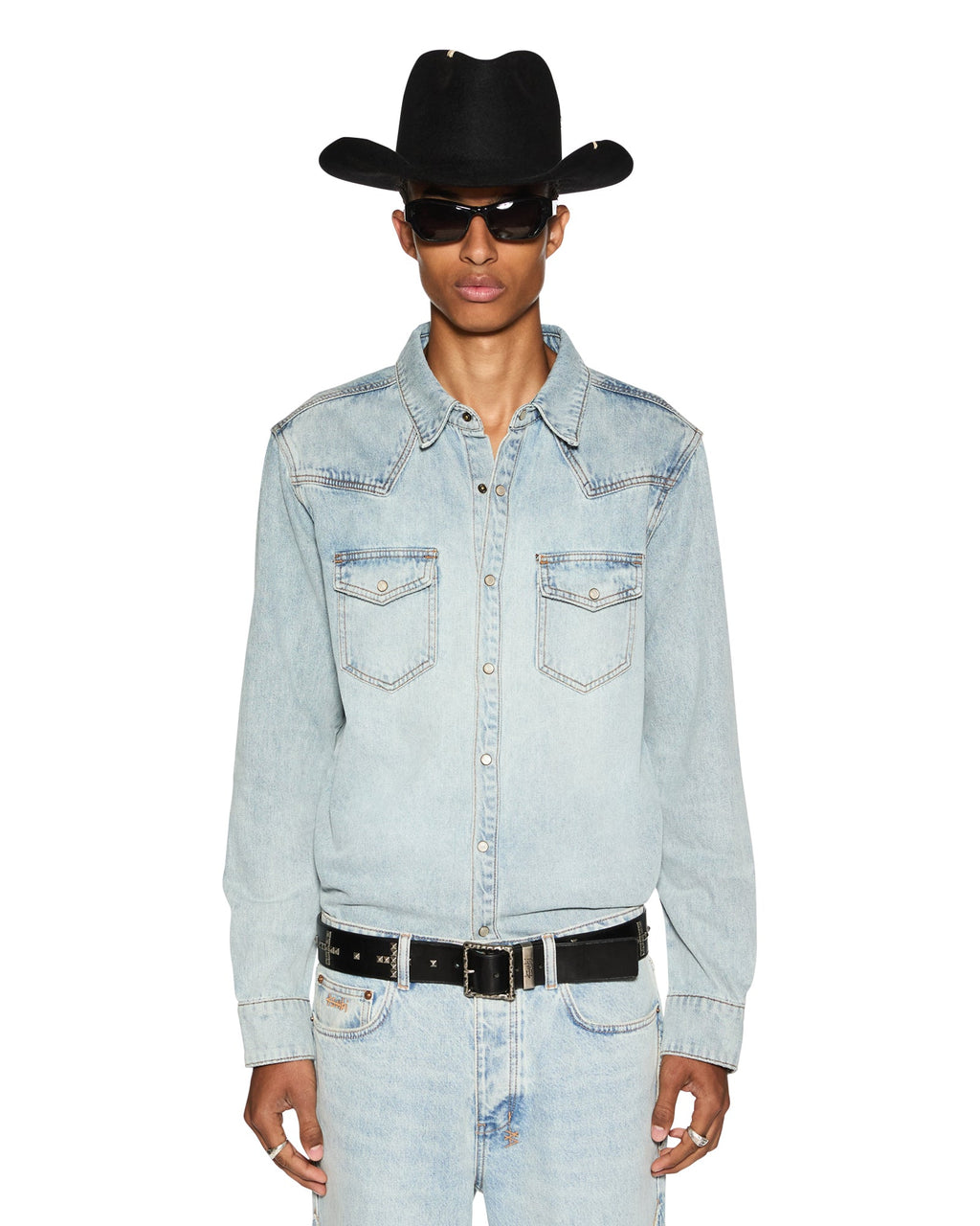 Mens Whiplash Ls Shirt Paragon Regular Shirts - Denim