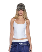 Womens Cami Tank Vintage White Slim Tees - White