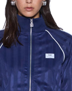 Womens Cropped Traktop Navy Regular Fleece - Navy
