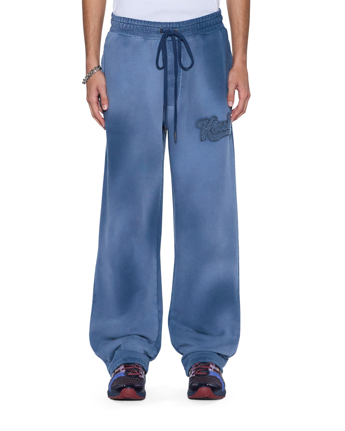 Mens Ace Synthesis Trak Pant Ink Fade Regular Pants - Navy