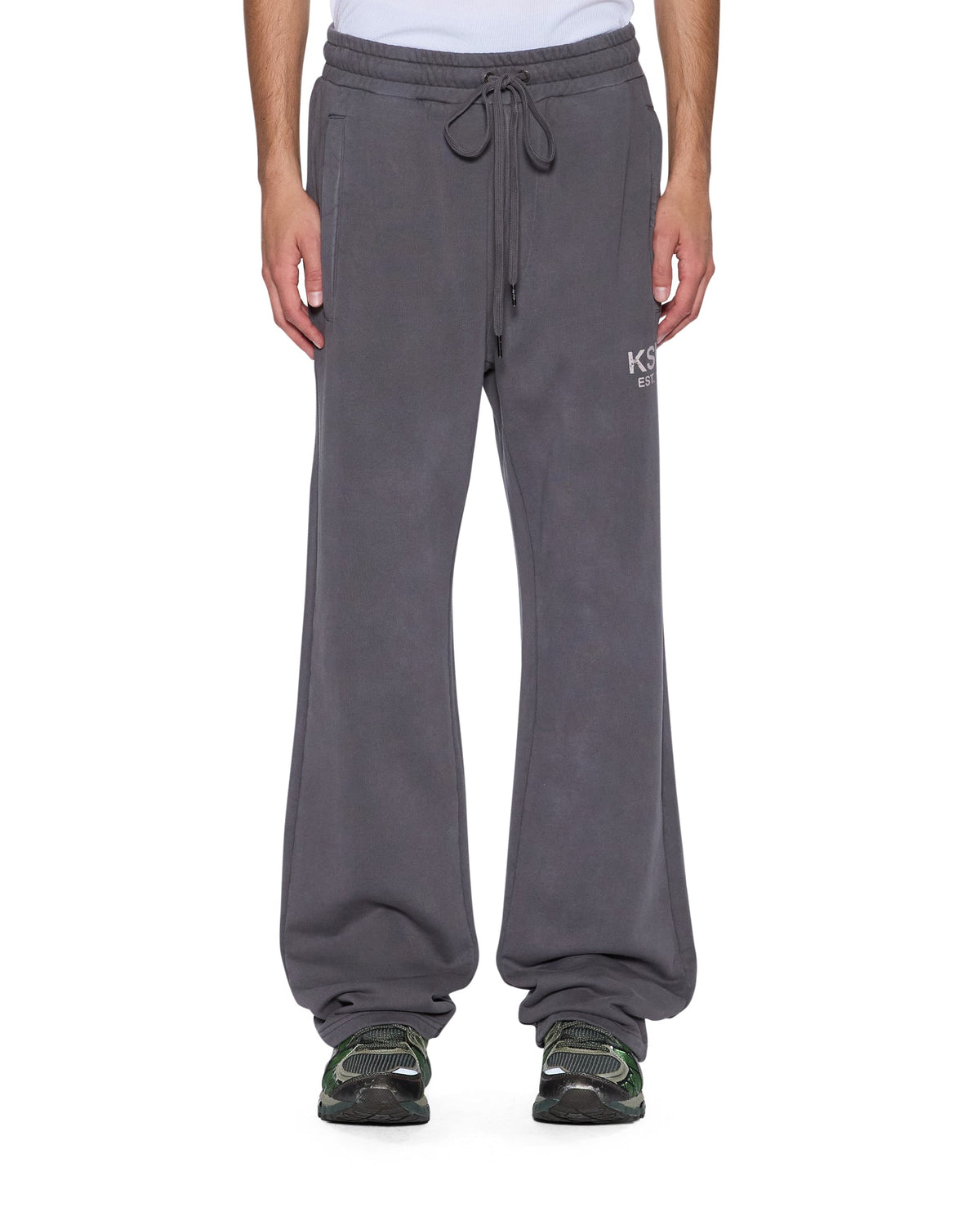 Mens State Synthesis Trak Pant Charcoal Fade Regular Pants - Grey