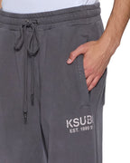 Mens State Synthesis Trak Pant Charcoal Fade Regular Pants - Grey