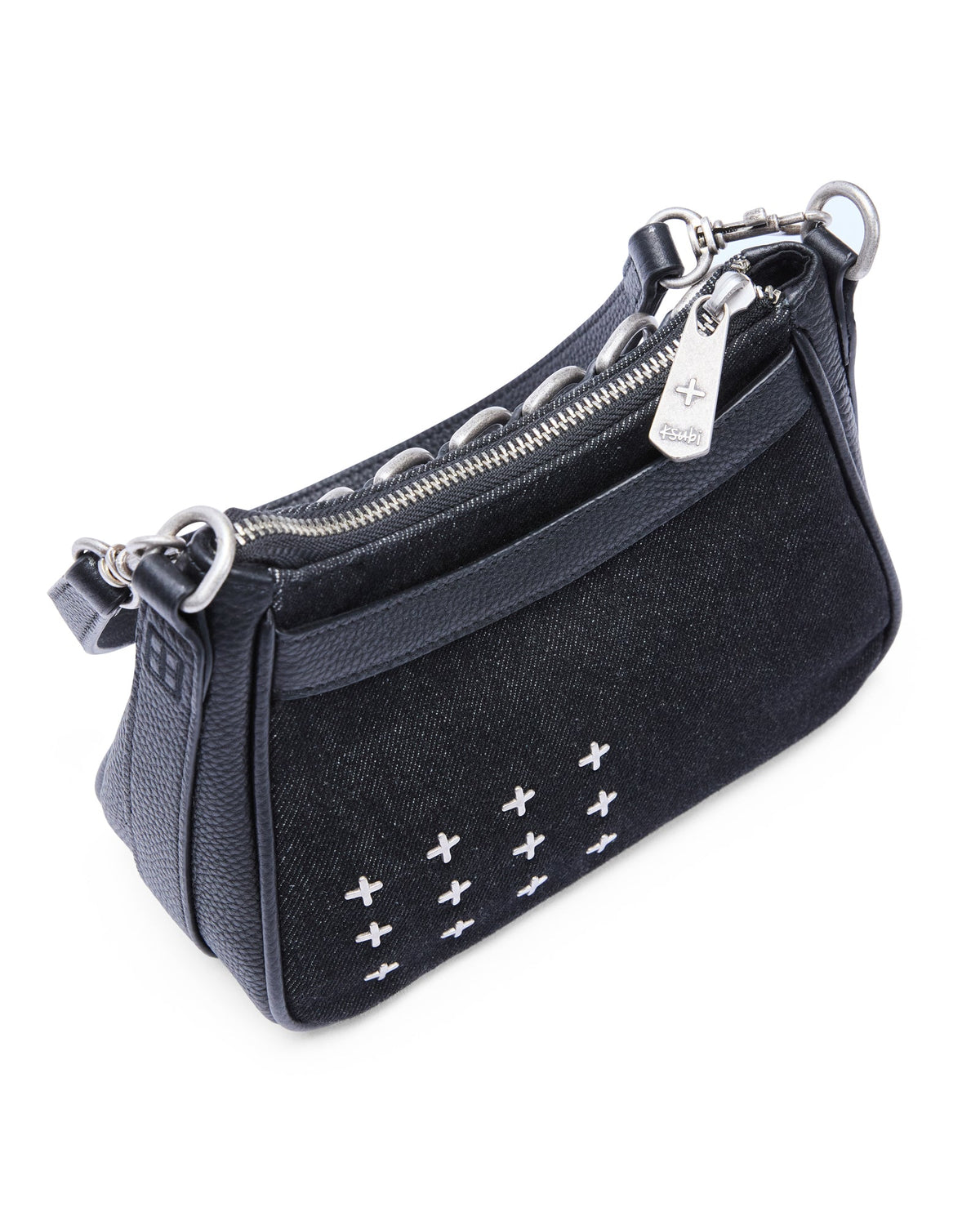 Trash Bag Mini Noir Denim Regular Bags - Black