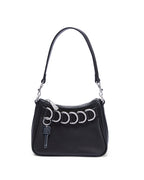 Trash Bag Mini Black Leather Regular Bags - Black