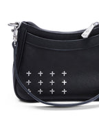 Trash Bag Mini Black Leather Regular Bags - Black