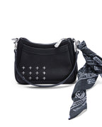 Trash Bag Mini Black Leather Regular Bags - Black