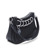 Trash Bag Mini Black Leather Regular Bags - Black