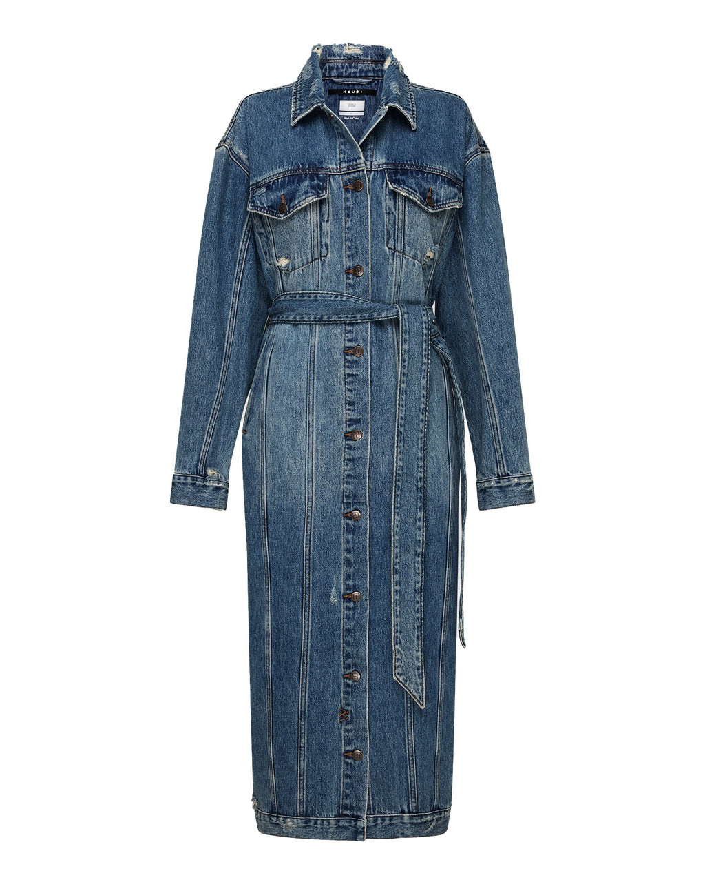 Womens Trucker Coat Relik Relaxed Jackets - Denim