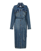 Womens Trucker Coat Relik Relaxed Jackets - Denim