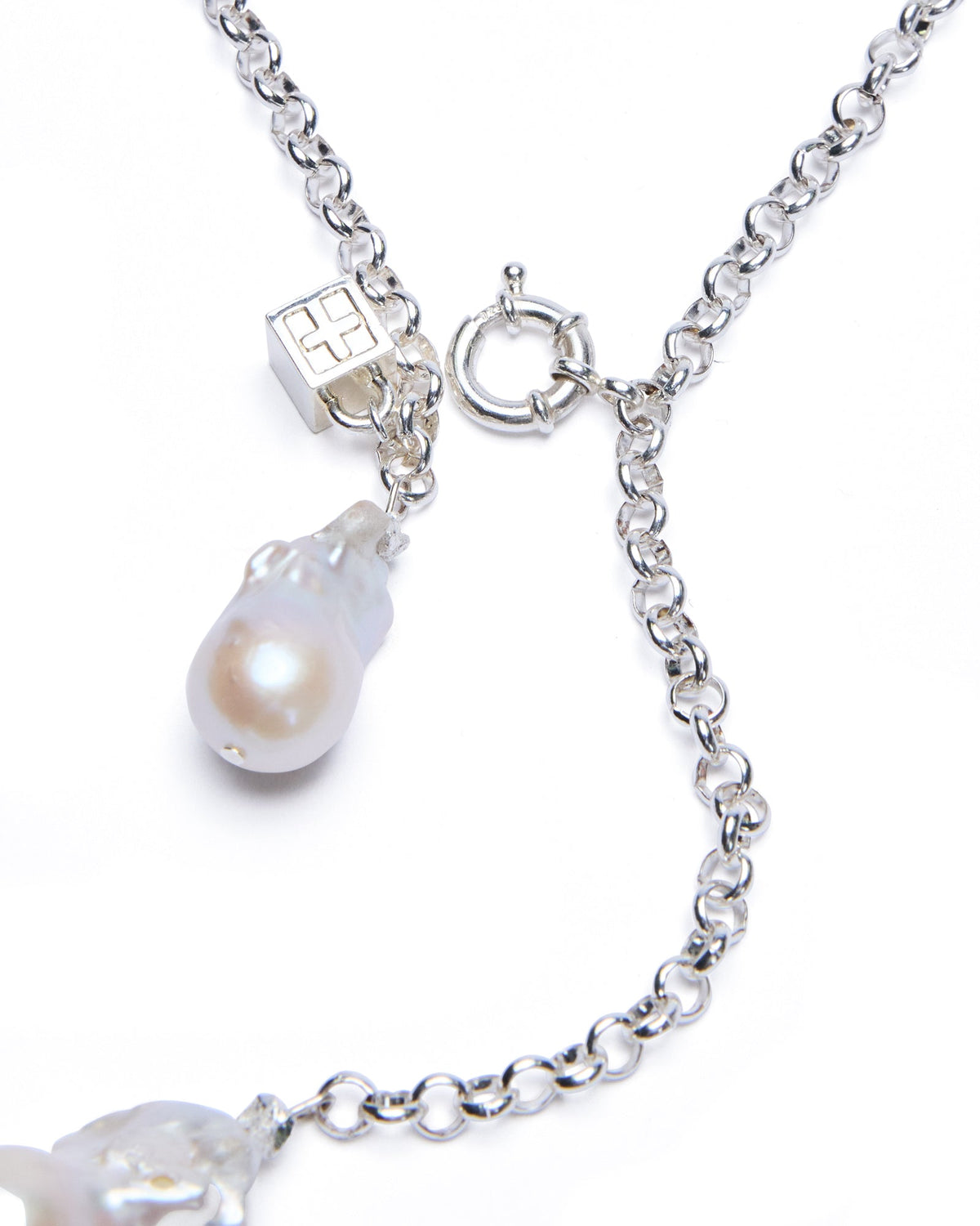 Pearl Twinz Necklace Jewellery - Silver
