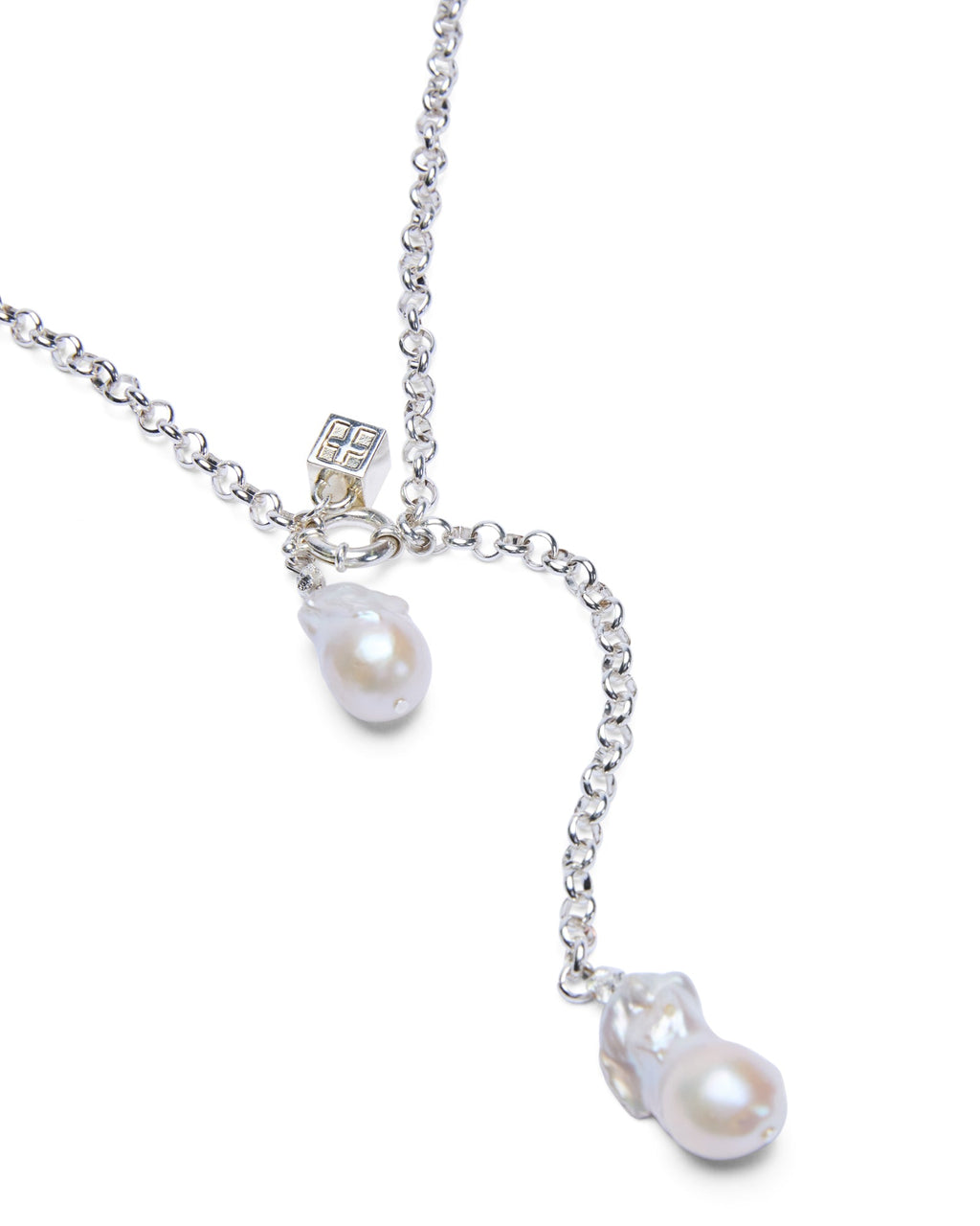Pearl Twinz Necklace Jewellery - Silver