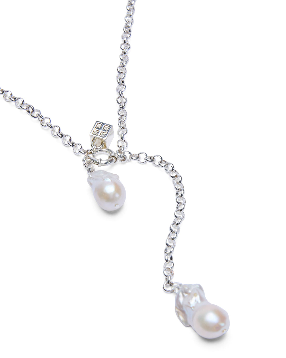 Pearl Twinz Necklace Jewellery - Silver