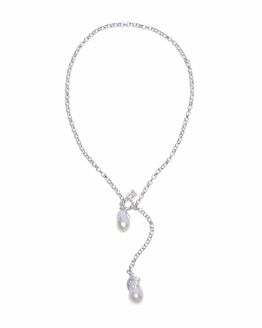 Pearl Twinz Necklace Jewellery - Silver