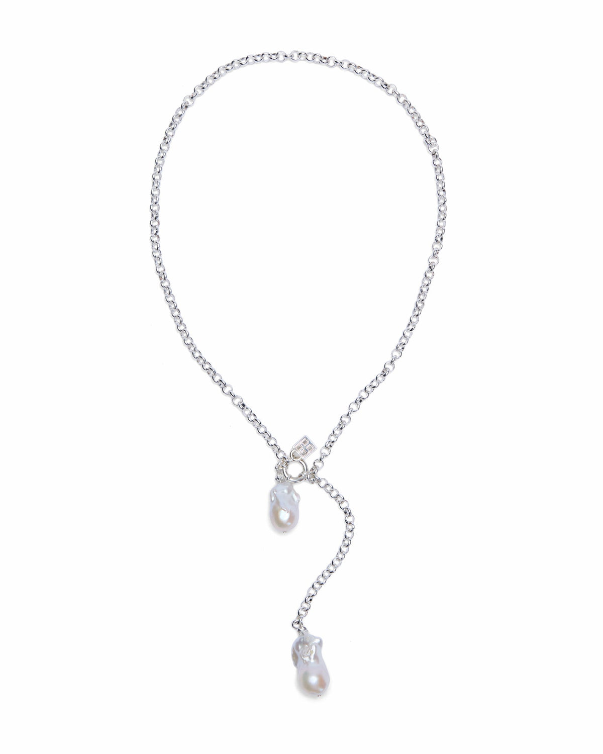 Pearl Twinz Necklace Jewellery - Silver