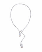 Pearl Twinz Necklace Jewellery - Silver