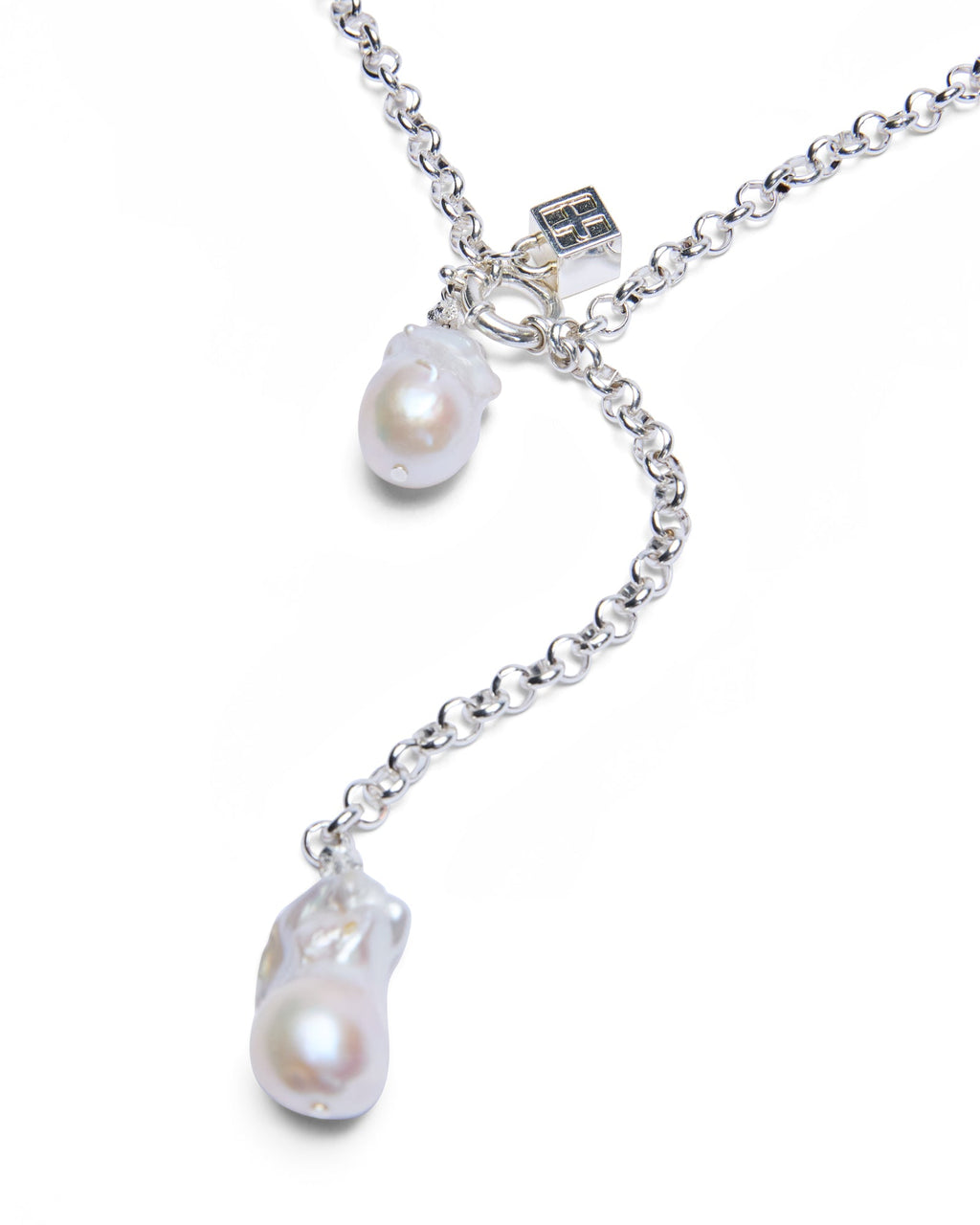 Pearl Twinz Necklace Jewellery - Silver