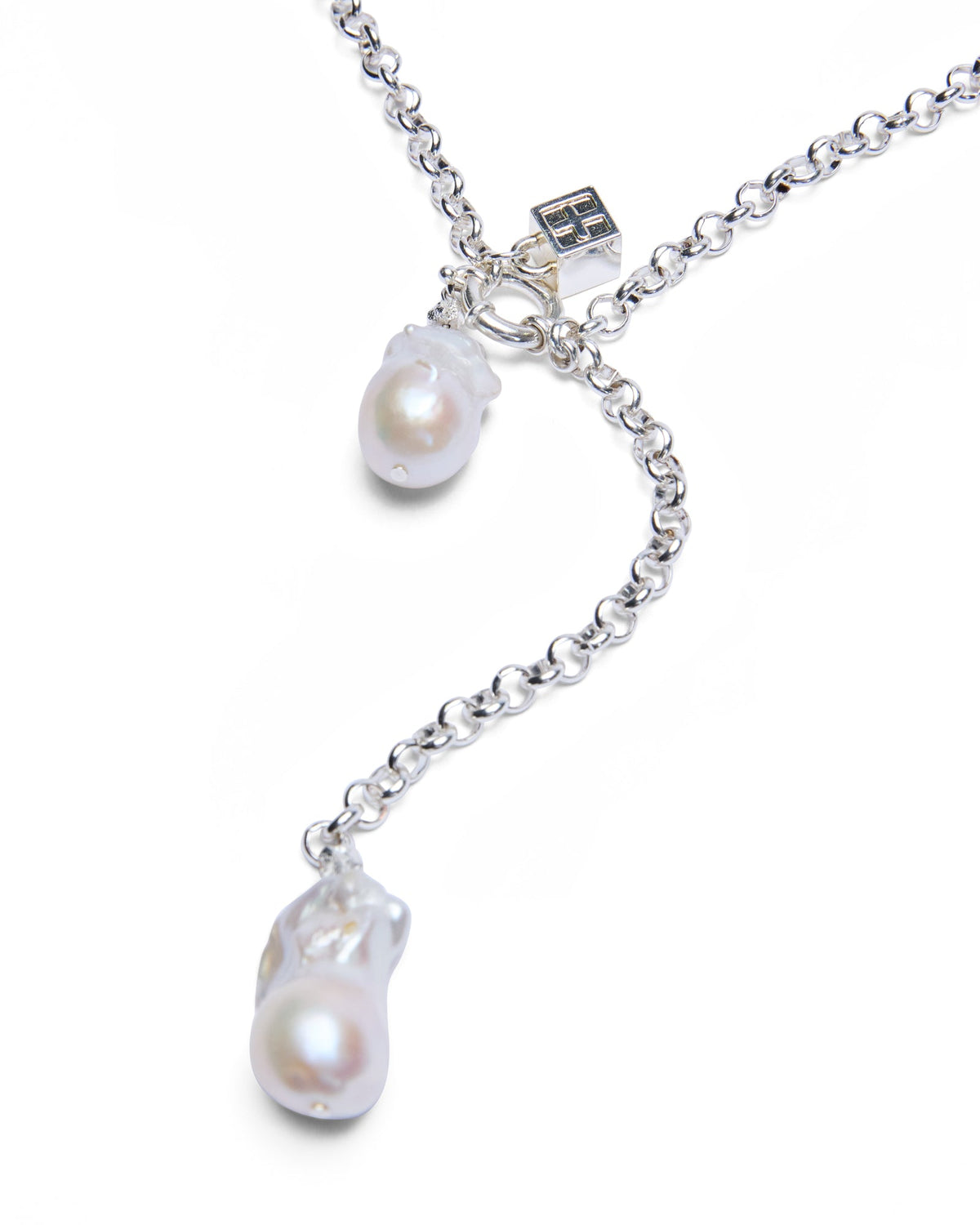 Pearl Twinz Necklace Jewellery - Silver