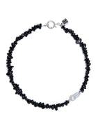 Uncut Noir Choker Jewellery - Black